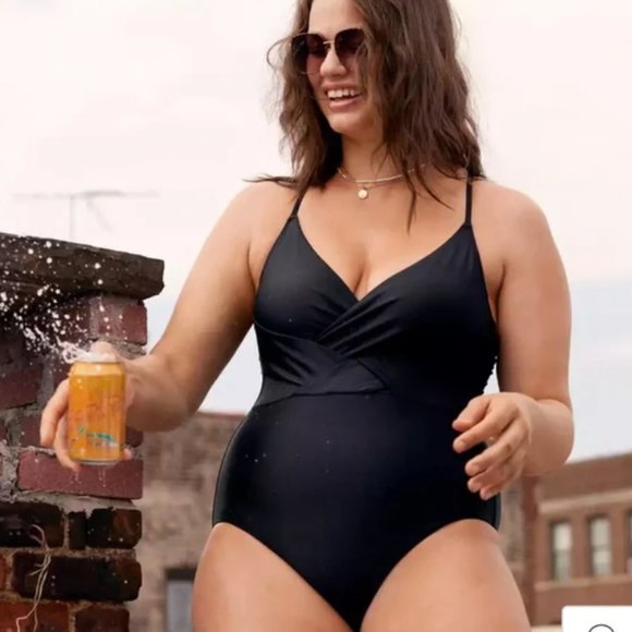 Aerie Braided One Piece Swimsuit in Black SL - Picture 1 of 6